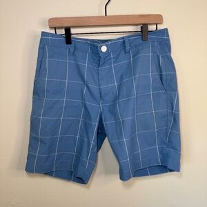 Bonobos Shorts Men's Size 32 Blue Windowpane Pattern Preppy Performance